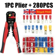 280x Cable Wire Electrical Terminals Kit Set Ratchet Crimper Plier Crimping Tool