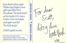 Kate Bush Signed Postcard