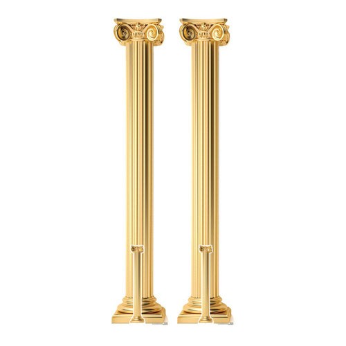 Golden roman columns - golden,