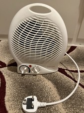 White Fan Heater By Fine Elements 1800-2000 Watt Save Energy Bill