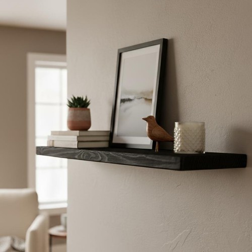 Floating wooden shelf antique - floating,
