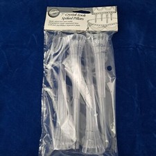 Wiltons 7" High Crystal Look Spiked Cake Pillars - 1x Pack - Contains 4 Pillars