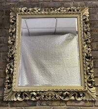 Antique Hand Carved Mirror In