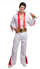 NEW Elvis Presley American Eagle King of Rock n' Roll Men's Fancy Dress Costume
