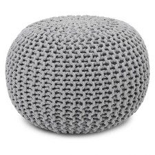 Cotton Knitted Pouffe  Round