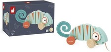 Janod Tropik Pull-Along Chameleon | Wooden Walker Toy (1 Year+)