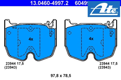 Front brake pad set disc - brake,