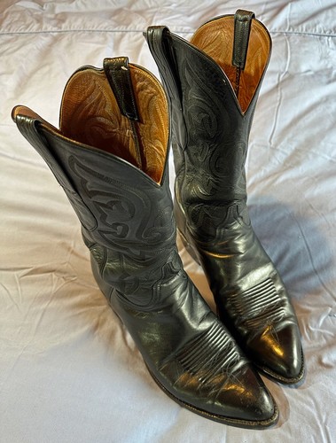 Lucchese handmade black calf - handmade,
