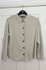 Women Beige Button Up Cardigan