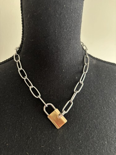 Padlock necklace paper clip