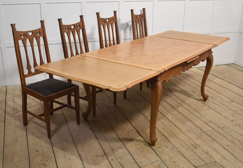 Oak parquetry draw - oak, table