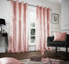 Crushed Velvet Curtains PAIR
