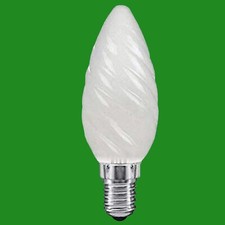 10x 60W Frosted Twisted Candle