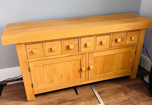 Oak wood brown - wood, 155cm