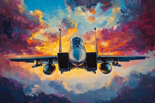 Military style jet plane - style,