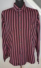 Yves saint laurent ysl striped pink and red long sleeve shirt mens size XL
