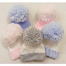 NEWBORN BABY BOBBLE HAT