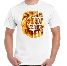 Husband Daddy Protector Hero T-Shirt Father's Day Dad Gift Present Tiger King