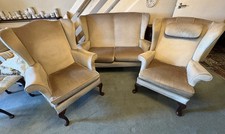 Original 1970’s Parker Knoll 3 Piece Set In Mint Green Plus A Single Cream Chair