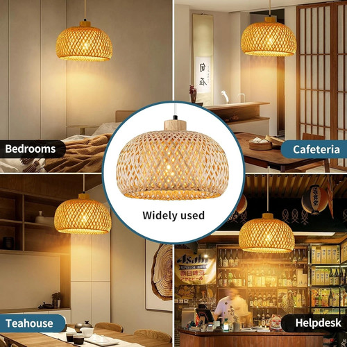 Hand woven bamboo - woven, pendant