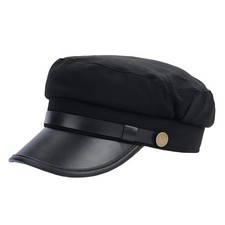 Black Chauffeur Hat Retro Flat