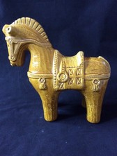 BITOSSI ALDO LONDI SIGNED "4171 ITALY" EARLY YELLOW / MUSTARD COLOUR HORSE  VGC