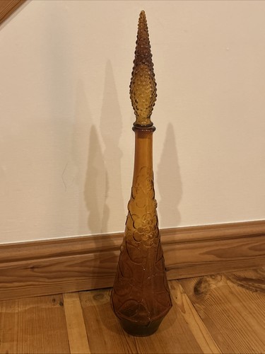 Vintage empoli amber glass - amber,
