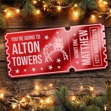 Red Mirror Acrylic Ticket