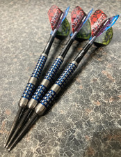 WINMAU Blue 25Gram Vincent Van Der Root Pro Darts Tungsten Set Flights & Stems