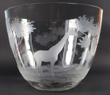 Rowland Ward for Moser, Kenya Big Game Series Large Bowl Giraffe Lion Buffalo