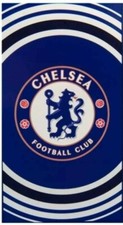 CHELSEA FC OFFICIAL LARGE BLUE WHITE BEACH BATH SWIM GYM TOWEL 100% COTTON CFC 