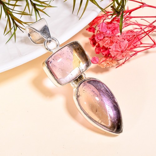 Two ametrine gemstone pendant - two,