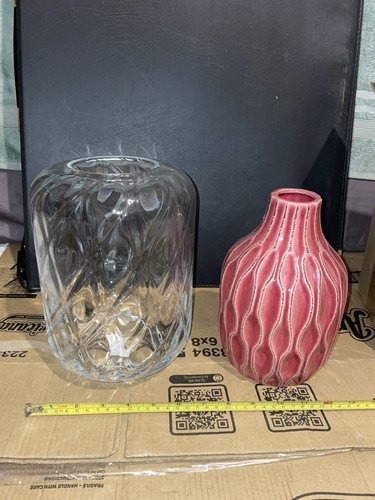 Ch180 glass vase - glass, tall