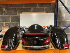 Set Hard saddlebags cruisers Craftride Delaware side case ALL 3 +Keys