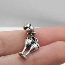Genuine Pandora Champagne Glasses CHEERS Dangle Charm  925 ALE #2659U