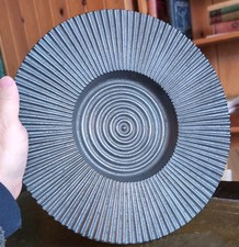 Robert Welch vintage black cast iron Sun Dish charger with Design Centre label