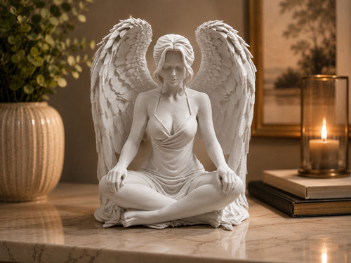 Seated angel figurine - figurine, –