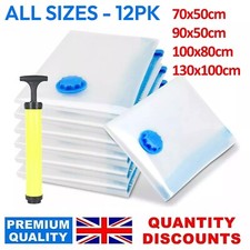 12x STRONG VACUUM STORAGE SPACE SAVING BAGS VAC BAG SPACE SAVER VACCUM VACUM-BAG