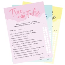 12 x Baby Shower Games True Or