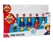 New Fireman Sam 5 Articulated Figures Sam Tom Nurse Flood Norman Penny Set NEW