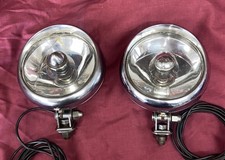 Vintage Classic Miller 54 MKII Spotlights Chrome Bullet Lens See Description