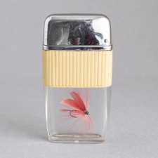CIGARETTE Pocket LIGHTER with FISHING FLY  Japanese CASTOR Japan