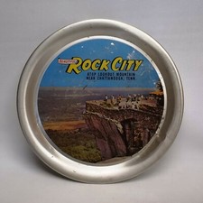 Beautiful Rock City Lookout Mountain Chattanooga Tennessee Metal Tray 1960s? 