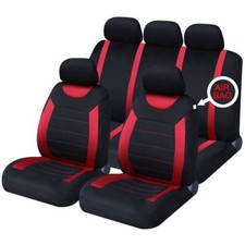 UKB4C Red Full Set Front & Rear Car Seat Covers for Ford Fiesta 08-On
