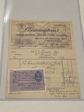Bravingtons jewellers receipt - bravingtons,