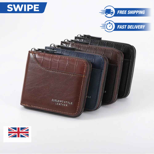 Mens wallet with zipper - mens,