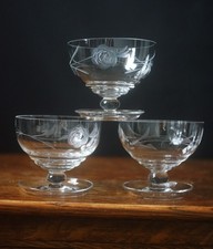 Vintage Etched Crystal Dessert
