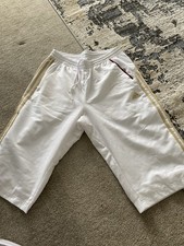  ADIDAS vintage 3/4 Predator White Gold Shorts L