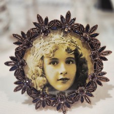 Vintage jeweled photo frame