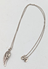 Silver 925 'Angel Wing' Pendant on 16 Inch Trace Chain 2.38g